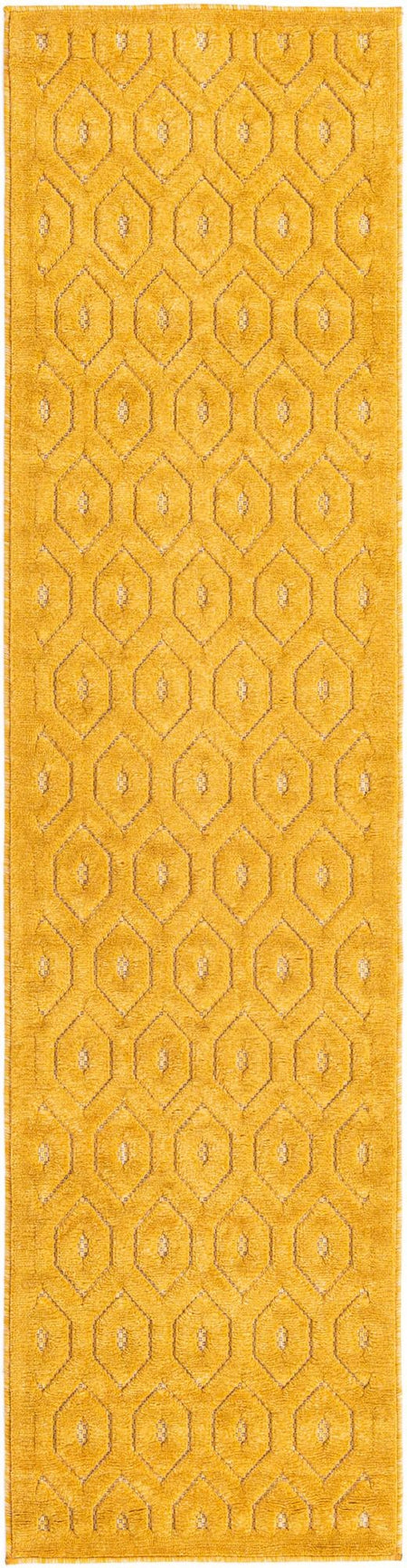 Garden Lattice Charm Collection Area Rug - Arbor (Yellow)