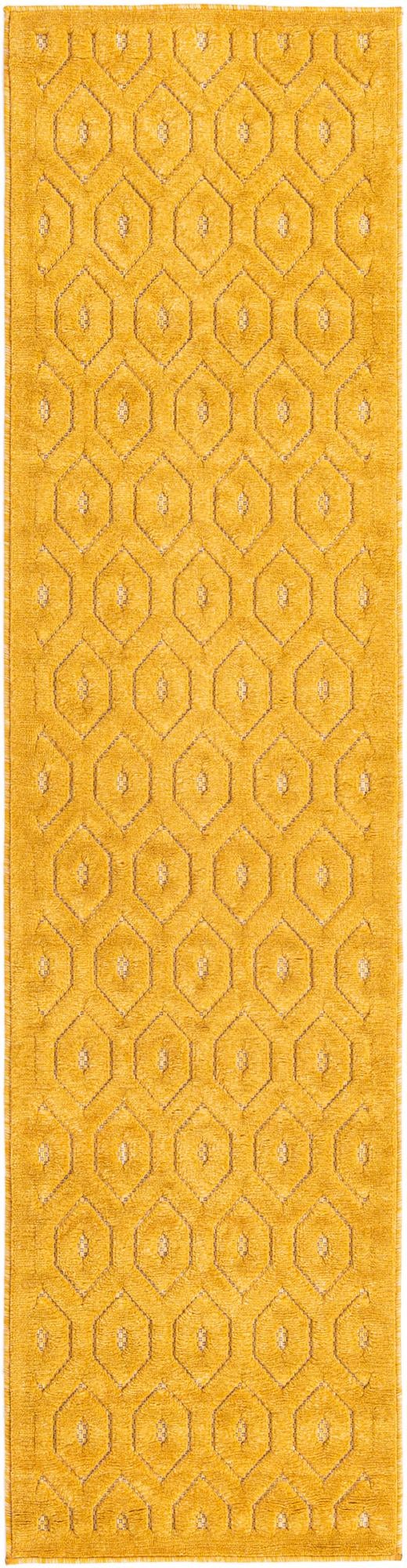 Garden Lattice Charm Collection Area Rug - Arbor (Yellow) Runner Yellow  lifestyle 19