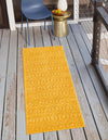 Garden Lattice Charm Collection Area Rug - Arbor (Yellow) Runner Yellow  lifestyle 22