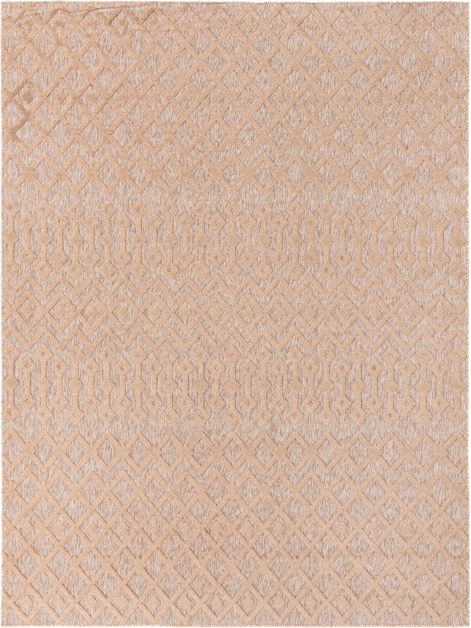 Garden Lattice Charm Collection Area Rug -  Pergola (Beige)