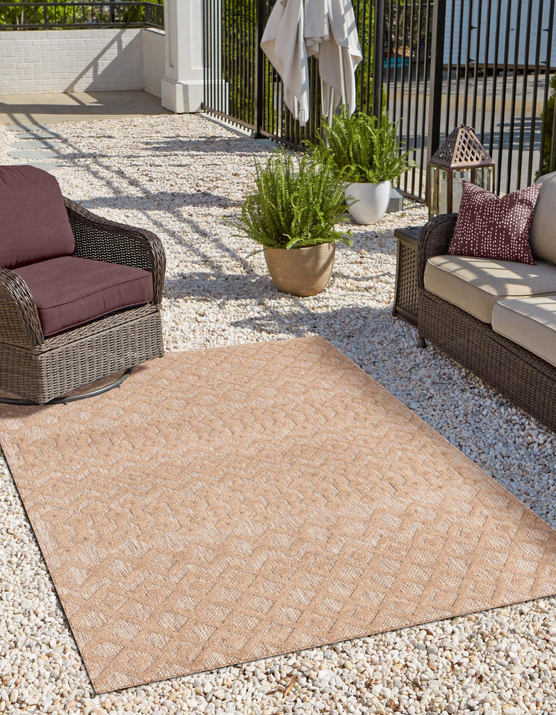 Garden Lattice Charm Collection Area Rug -  Pergola (Beige) Rectangle Beige  lifestyle 2