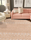 Garden Lattice Charm Collection Area Rug -  Pergola (Beige) Round Beige  lifestyle 29