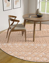 Garden Lattice Charm Collection Area Rug -  Pergola (Beige) Round Beige  lifestyle 33