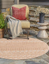 Garden Lattice Charm Collection Area Rug -  Pergola (Beige) Round Beige  lifestyle 35