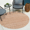 Garden Lattice Charm Collection Area Rug -  Pergola (Beige) Round Beige  lifestyle 44