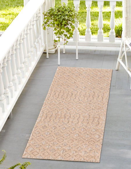 Garden Lattice Charm Collection Area Rug -  Pergola (Beige)