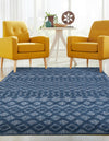 Garden Lattice Charm Collection Area Rug -  Pergola (Navy Blue) Rectangle Navy Blue  lifestyle 5