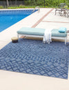 Garden Lattice Charm Collection Area Rug -  Pergola (Navy Blue) Square Navy Blue  lifestyle 20