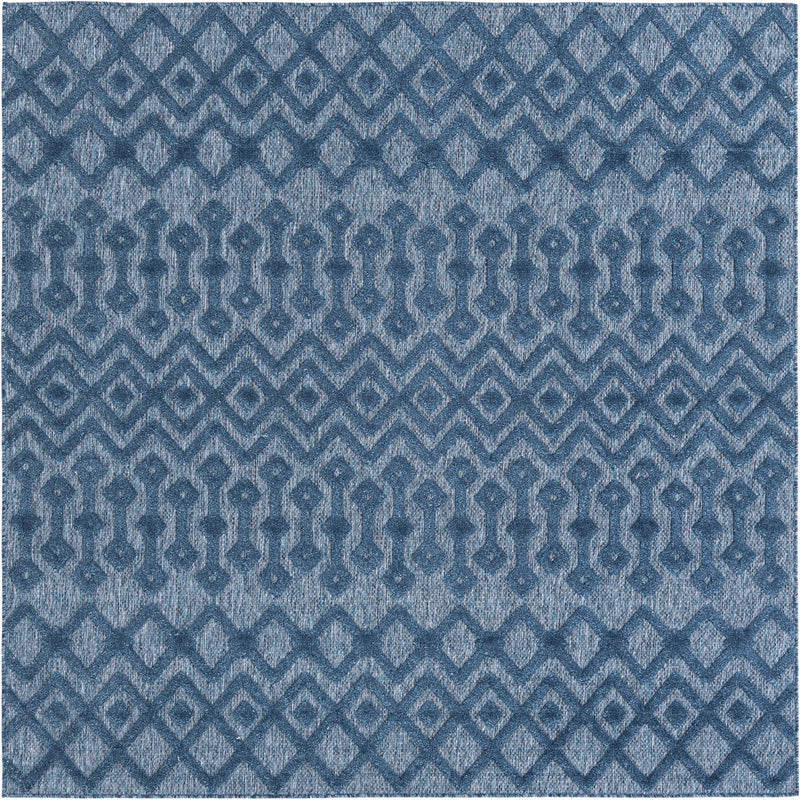 Garden Lattice Charm Collection Area Rug -  Pergola (Navy Blue) Square Navy Blue  lifestyle 17