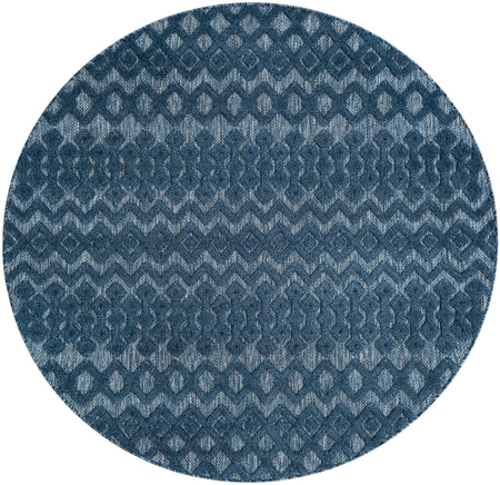 Garden Lattice Charm Collection Area Rug -  Pergola (Navy Blue)