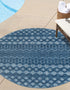 Garden Lattice Charm Collection Area Rug -  Pergola (Navy Blue)