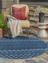 Garden Lattice Charm Collection Area Rug -  Pergola (Navy Blue)