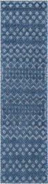 Garden Lattice Charm Collection Area Rug -  Pergola (Navy Blue)