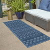 Garden Lattice Charm Collection Area Rug -  Pergola (Navy Blue) Runner Navy Blue  lifestyle 50