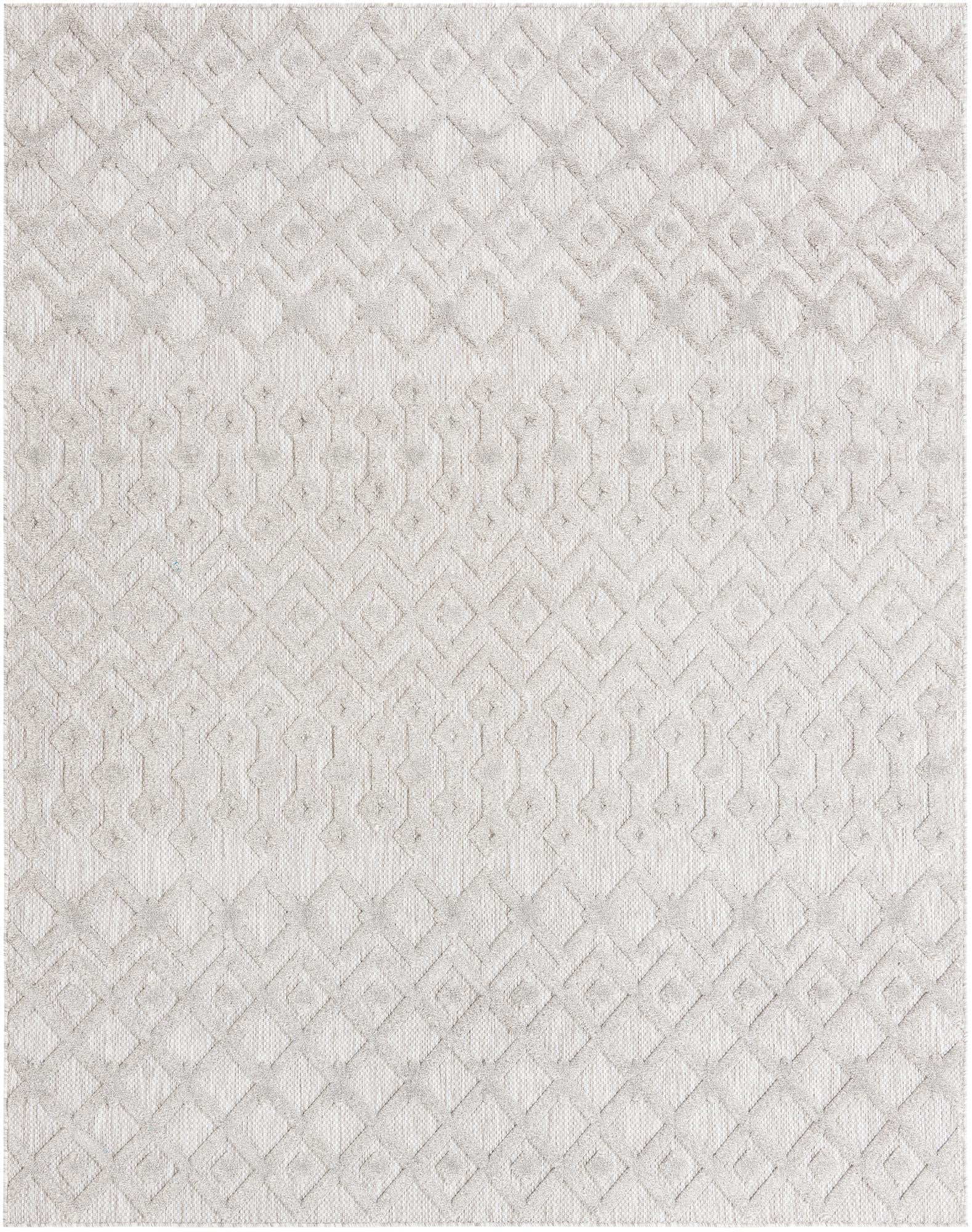 Garden Lattice Charm Collection Area Rug -  Pergola (Grey)