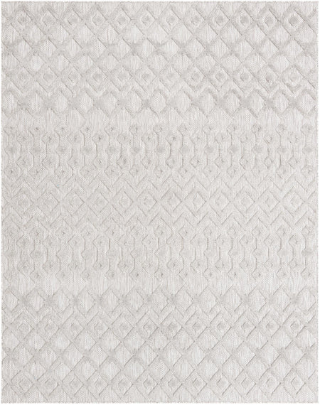 Garden Lattice Charm Collection Area Rug -  Pergola (Grey)