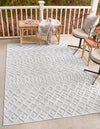 Garden Lattice Charm Collection Area Rug -  Pergola (Grey) Rectangle Grey  lifestyle 2