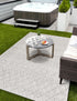 Garden Lattice Charm Collection Area Rug -  Pergola (Grey)