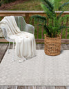 Garden Lattice Charm Collection Area Rug -  Pergola (Grey) Rectangle Grey  lifestyle 6