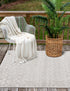 Garden Lattice Charm Collection Area Rug -  Pergola (Grey)