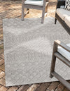 Garden Lattice Charm Collection Area Rug -  Pergola (Grey) Rectangle Grey  lifestyle 10