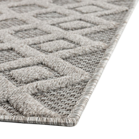 Garden Lattice Charm Collection Area Rug -  Pergola (Grey)