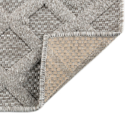 Garden Lattice Charm Collection Area Rug -  Pergola (Grey)