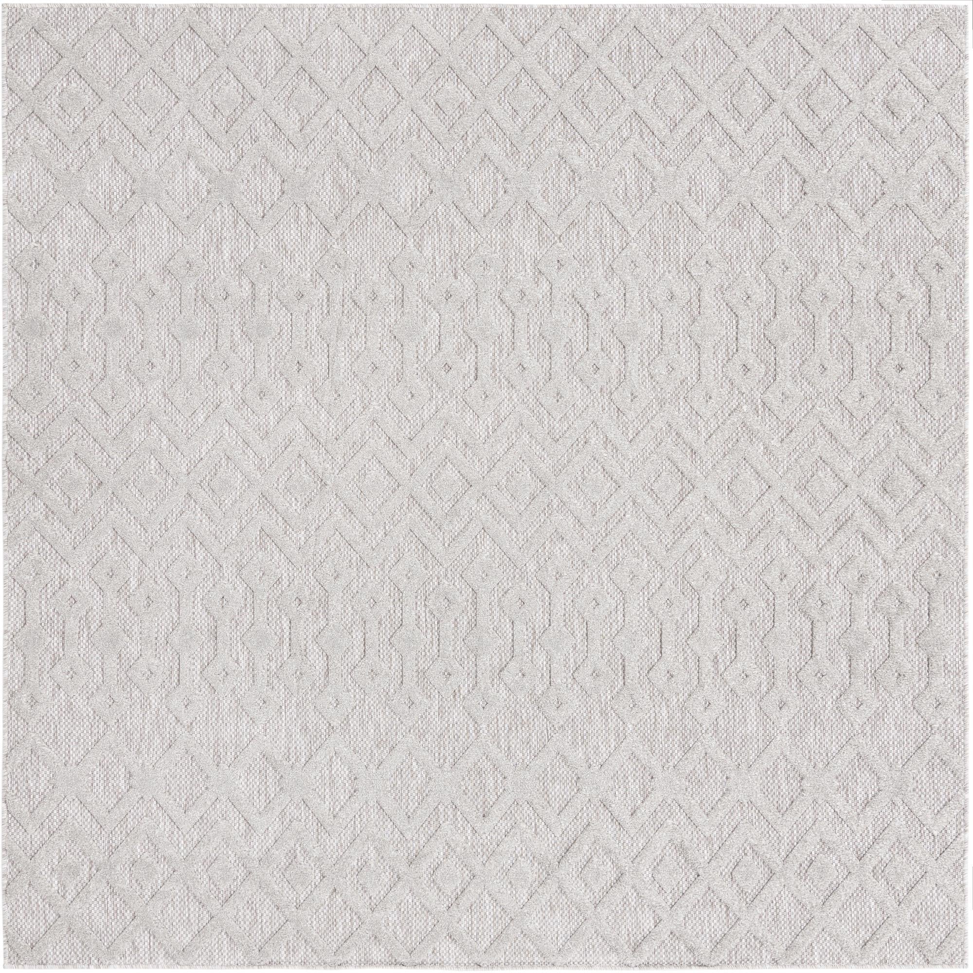 Garden Lattice Charm Collection Area Rug -  Pergola (Grey)