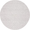 Garden Lattice Charm Collection Area Rug -  Pergola (Grey) Round Grey  lifestyle 18