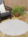 Garden Lattice Charm Collection Area Rug -  Pergola (Grey) Round Grey  lifestyle 21