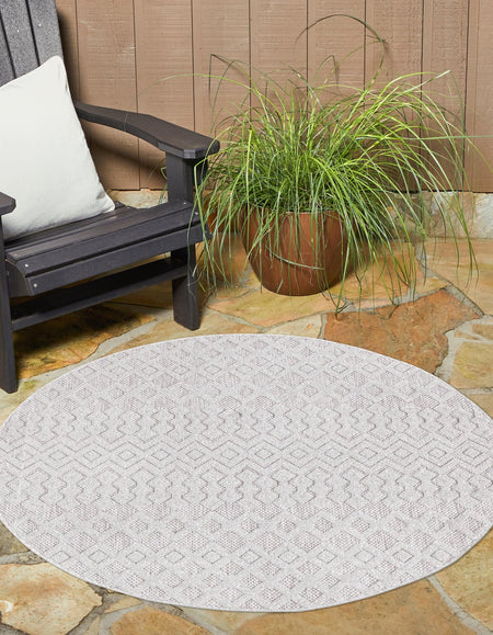 Garden Lattice Charm Collection Area Rug -  Pergola (Grey)