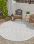 Garden Lattice Charm Collection Area Rug -  Pergola (Grey)