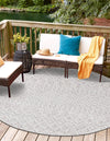 Garden Lattice Charm Collection Area Rug -  Pergola (Grey) Round Grey  lifestyle 41