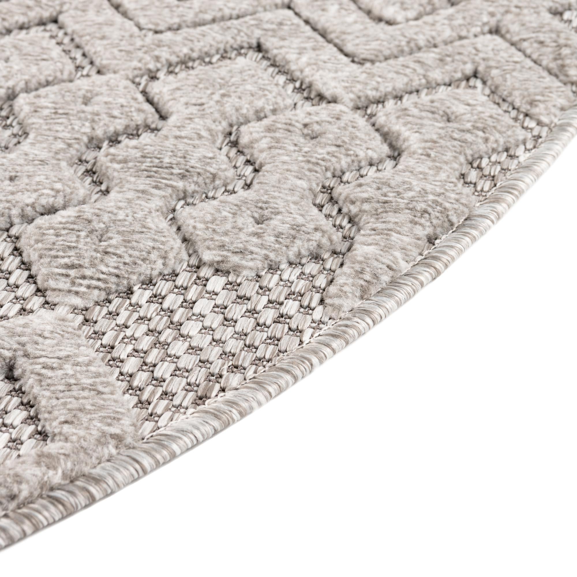 Garden Lattice Charm Collection Area Rug -  Pergola (Grey)