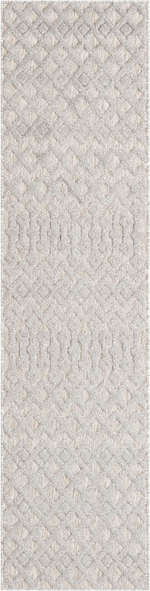 Garden Lattice Charm Collection Area Rug -  Pergola (Grey) Runner Grey  lifestyle 19