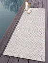 Garden Lattice Charm Collection Area Rug -  Pergola (Grey) Runner Grey  lifestyle 26