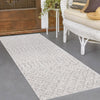 Garden Lattice Charm Collection Area Rug -  Pergola (Grey) Runner Grey  lifestyle 54