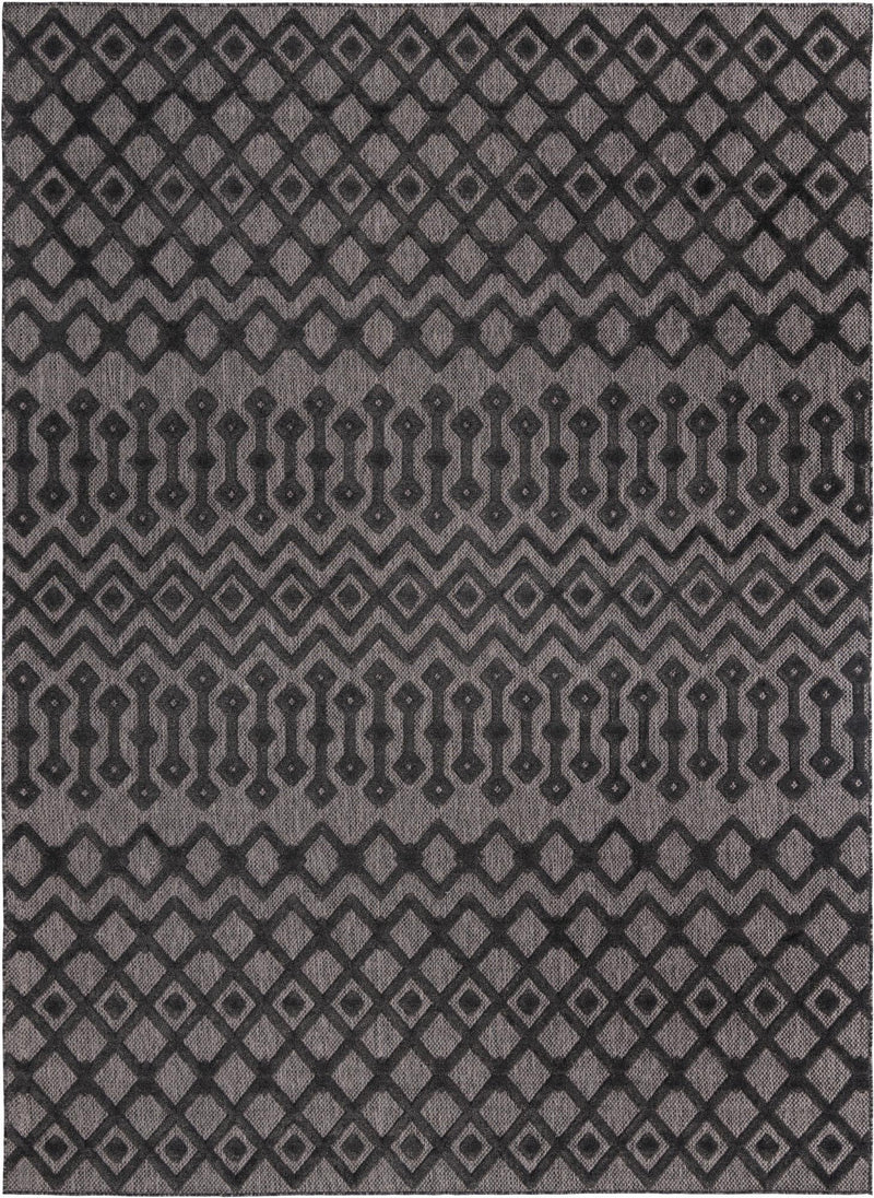 Garden Lattice Charm Collection Area Rug -  Pergola (Charcoal) Rectangle Charcoal  lifestyle 2