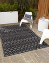 Garden Lattice Charm Collection Area Rug -  Pergola (Charcoal) Rectangle Charcoal  lifestyle 8