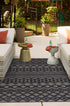 Garden Lattice Charm Collection Area Rug -  Pergola (Charcoal)