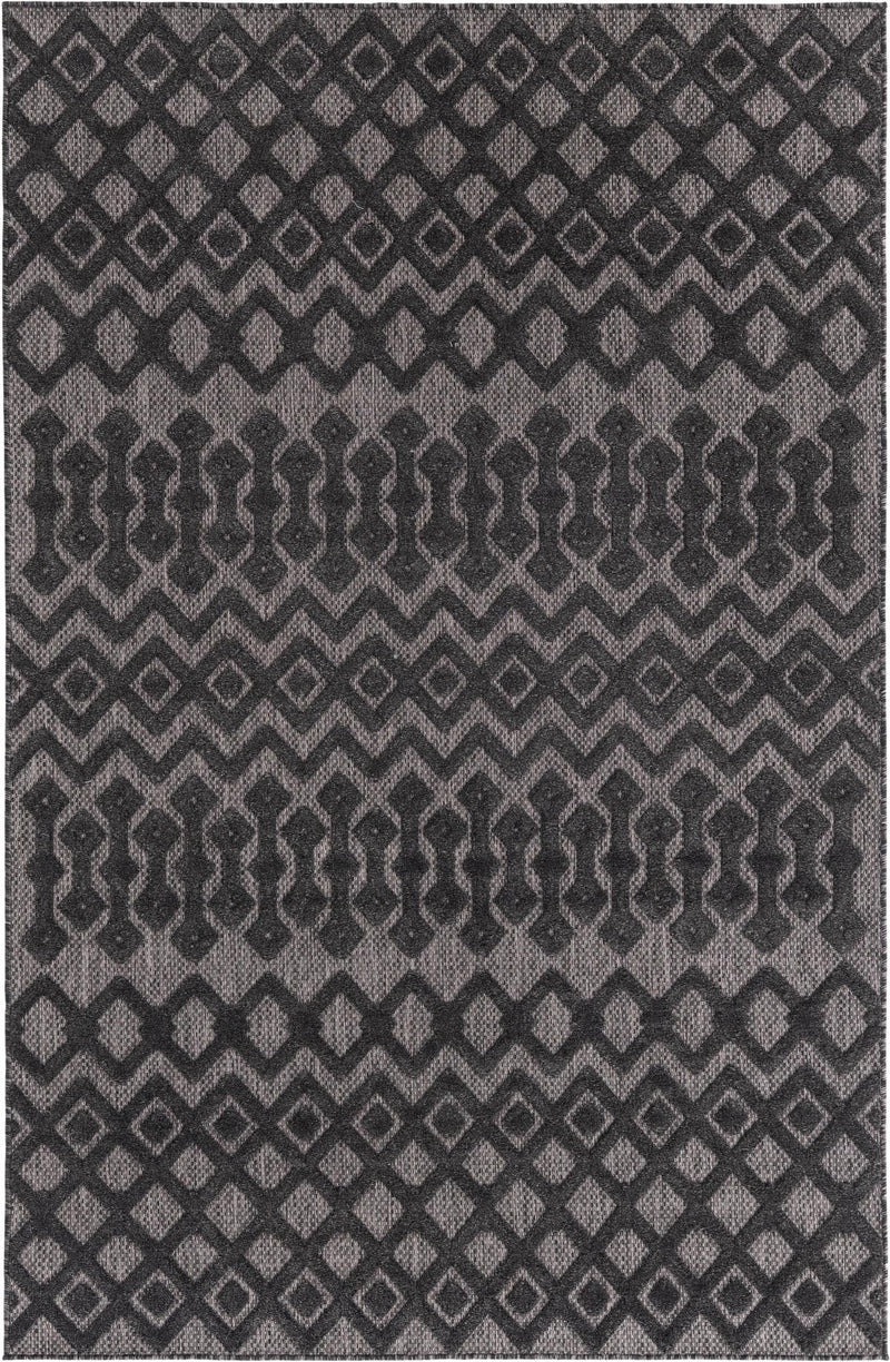 Garden Lattice Charm Collection Area Rug -  Pergola (Charcoal) Rectangle Charcoal Main