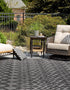 Garden Lattice Charm Collection Area Rug -  Pergola (Charcoal)