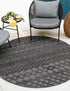 Garden Lattice Charm Collection Area Rug -  Pergola (Charcoal)