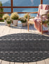 Garden Lattice Charm Collection Area Rug -  Pergola (Charcoal)