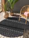 Garden Lattice Charm Collection Area Rug -  Pergola (Charcoal) Round Charcoal  lifestyle 40