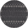 Garden Lattice Charm Collection Area Rug -  Pergola (Charcoal) Round Charcoal  lifestyle 18