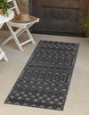 Garden Lattice Charm Collection Area Rug -  Pergola (Charcoal) Runner Charcoal  lifestyle 22