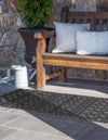 Garden Lattice Charm Collection Area Rug -  Pergola (Charcoal) Runner Charcoal  lifestyle 26