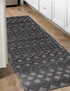 Garden Lattice Charm Collection Area Rug -  Pergola (Charcoal)