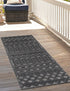 Garden Lattice Charm Collection Area Rug -  Pergola (Charcoal)